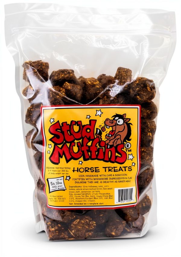 Stud Muffins 5.8lb Horse Treats Bag/Stud Muffins are Great Training Treats and Horse Pill Pockets/Our Treats for Horses are All Natural Horse Treats/Durable 5.8lb Horse Treats Bulk Pack-0