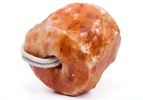 Himalayan Salt Lick on Rope 6 lbs Pearl Organic Horses Deer-0