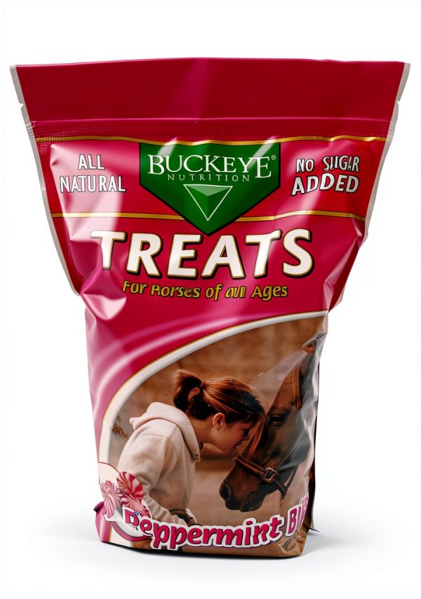 Buckeye All-Natural No Sugar Added Peppermint Bits Treats for Horses, 4 Pounds-0